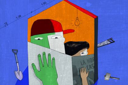 Un detalle de la ilustración de Marcelo Tomé para la tapa de Conexiones, de Walter Binder