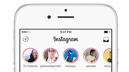 Un detalle de Stories, la nueva función de Instagram que aparece en la última actualización de la aplicación en la parte superior