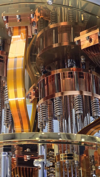 Un detalle de una computadora cuántica System Two de IBM