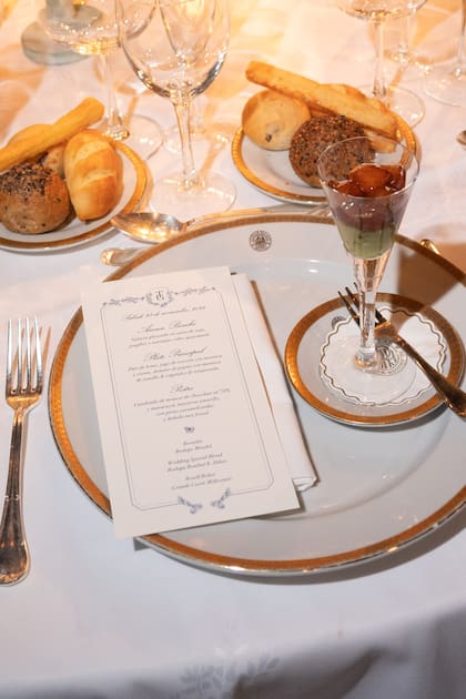 Un detalle del exquisito menú que se sirvió en la fiesta.