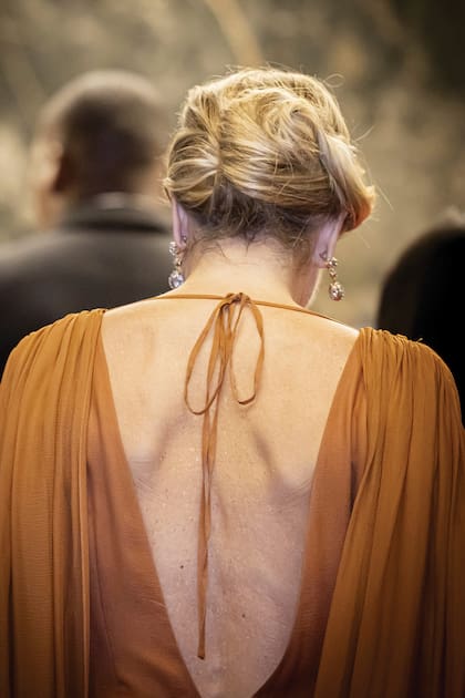 Un detalle del impactante vestido