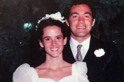 Juan y Gloria, en su boda.