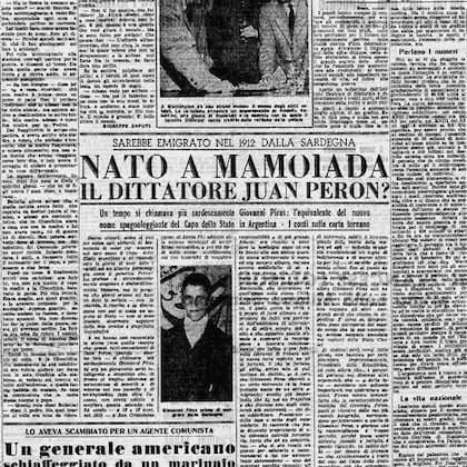 Un diario sardo de 1951 explica el supuesto origen del presidente argentino