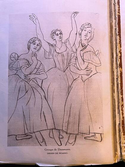 Un dibujo de bailarinas de Pablo Picasso, de quien este año se cumplen 50 años de su muerte