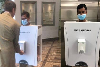 Un dispenser humano en Arabia Saudita