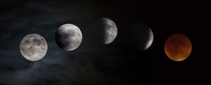 Un eclipse lunar total se forma cuando la Luna está en su fase llena (NASA)