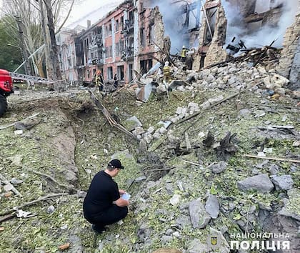 Un edificio destruido tras un un ataque ruso en Mykolaiv, Ucrania, el 20 de julio de 2023