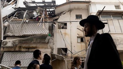 Un edificio en Israel que fue blanco de drones iraníes.