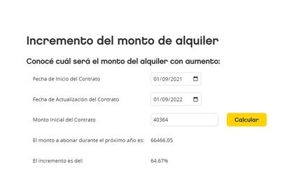 Un ejemplo con los aumentos de septiembre