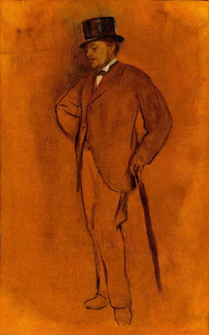 Un elegante flâneur, pintado por el artista Edgar Degas (1834-1917)