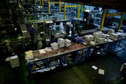 La planta de producción del Grupo Clarín donde se imprimen Clarín y Olé