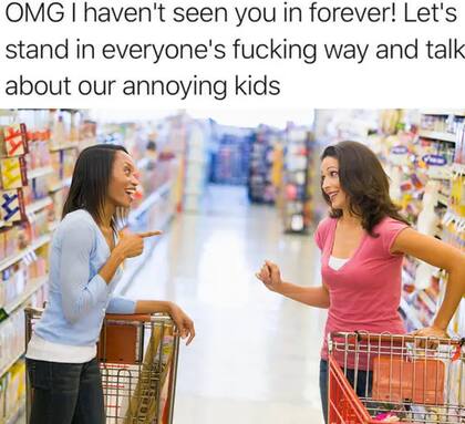 Un encuentro casual con una amiga o vecina no puede convertirse en una reunión en los pasillos