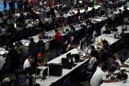 Un encuentro de usuarios de Internet en San Pablo, Brasil, en un evento conocido como Campus Party en 2011