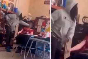 Un estudiante le pegó a su profesora en plena clase frente a sus compañeros y el video se viralizó en las redes