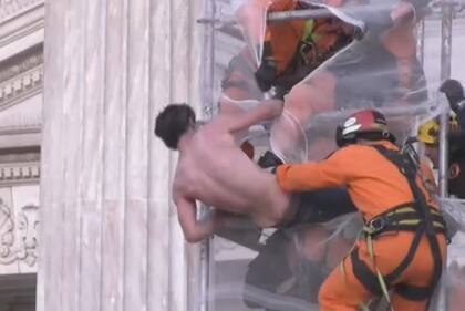 El momento del rescate