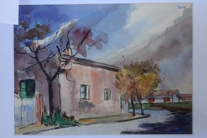 Un falso cuadro de Antonio Berni incautado en uno de los operativos policiales.