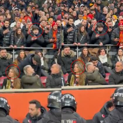 Un fan le gritó a la China Suárez "Wanda", en referencia a la mediática, durante el partido del Galatasaray (Foto: Captura de video)
