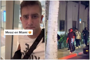 Fue a buscar a Messi a la puerta del hotel en Miami y se llevó una sorpresa