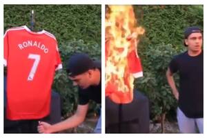 Un hincha del Manchester United creyó que Cristiano Ronaldo iba al City y quemó su camiseta