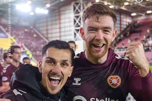 Un festejo de Heart of Midlothian, el equipo que sorprende en Escocia