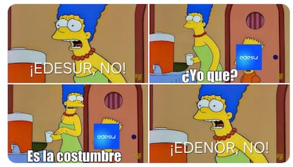 Un fragmento de la serie Los Simpson ilustró la confusión de los vecinos entre las empresas prestatarias (X, @fedecamarotti)