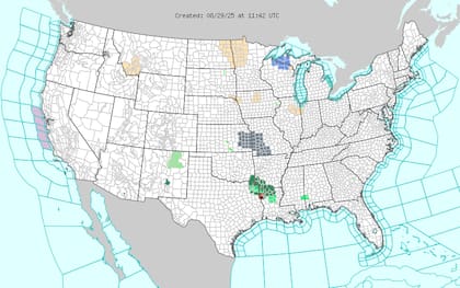 Un frente frío de gran magnitud recorrerá el noreste y Atlántico medio, y provocará descensos térmicos significativos con máximas de 60-70°F (16-21°C)