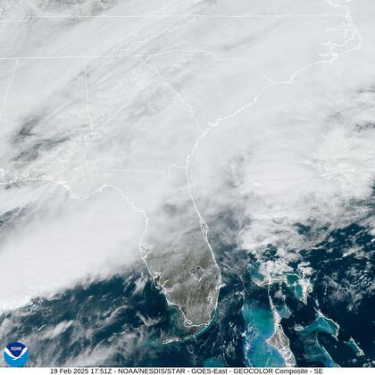 Un frente frío ingresará a Florida este miércoles 19 de febrero con lluvias y vientos moderados antes del brusco descenso de temperatura