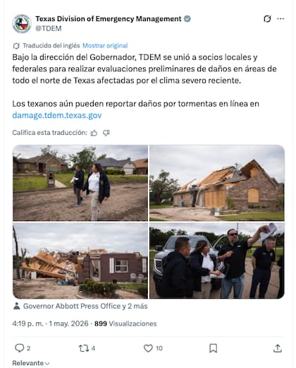 Un frente frío provocó daños en la infraestructura de Texas
