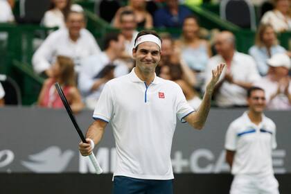 Un gesto de Federer, divertido