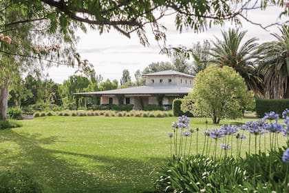 Un gran parque con agapantos en el sector pensado para hijos e invitados.