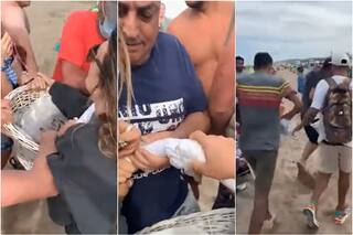 Turistas impidieron que la Policía le saque la canasta a un churrero y se desató un escándalo