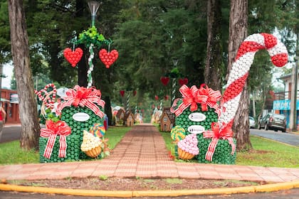 Un grupo de catequistas y padres impulsó la movida de decoración navideña de Capioví.