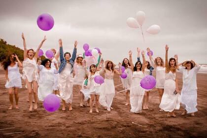 Un grupo de los tantos con los que trabajó en el proceso de transformación interior.