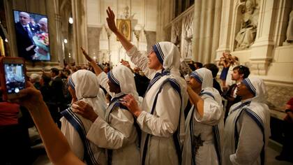 Monjas reciben al Papa en Nueva York