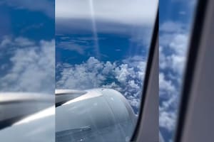 Volaban de Filadelfia a Miami y desde la ventana del avión vieron el lanzamiento de un cohete