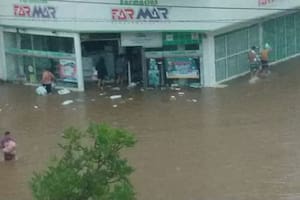 Robaron y vandalizaron una farmacia en medio de un temporal histórico en Corrientes