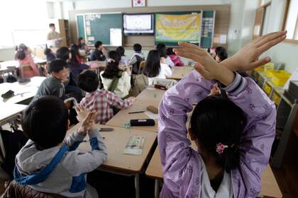Un grupo de prevención de la adicción a Internet en una escuela de Seul, Corea del Sur. El país asiático padece hechos de violencia por el uso excesivo de la Red