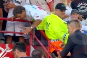 Un hincha de Huracán intentó golpear a un jugador de San Lorenzo en la previa del partido
