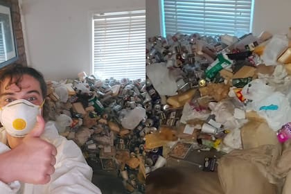 Un hombre, al que se le terminó el alquiler, abandonó la casa de dos habitaciones y dejó atrás un panorama desolador