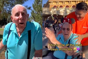Un hombre de 100 años conoció Disney por primera vez e hizo emocionar a todos, incluso a Michael Bublé