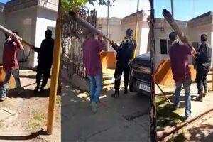 Un hombre quiso robarse un poste de luz y fue detenido por la policía