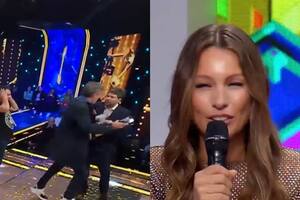 Un hombre se abalanzó a Pampita en pleno programa y el conductor reaccionó sin filtros