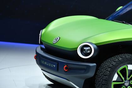 Un ID de VW. BUGGY se presenta como estreno mundial en la conferencia de prensa de Volkswagen el 5 de marzo de 2019 durante un día de prensa antes del Salón Internacional del Automóvil de Ginebra en Ginebra.