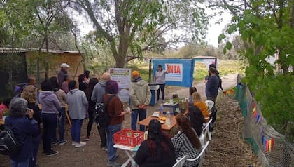 Un intercambio de semillas en Puerto Madryn, Chubut, en un programa que se financiaba con fondos de la Fundación