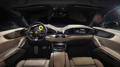 Un interior minimalista y poco tradicional caracterizan al Ferrari Purosangue