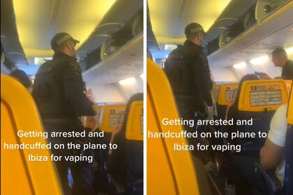 Un joven fue arrestado por usar su vapeador en un vuelo de Manchester a Ibiza
