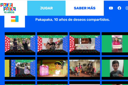 Un juego digital interactivo creado por Pakapaka para festejar sus diez años