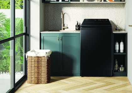 Un lavarropas Sasmung de carga superior