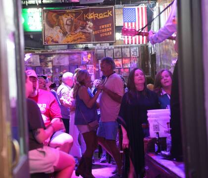 Un local de música en Nashville, este lunes, pasadas las 19 (Alan Craig)