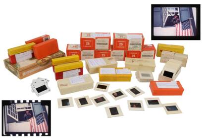 Un lote con diapositivas de Jimi Hendrix que sale a subasta